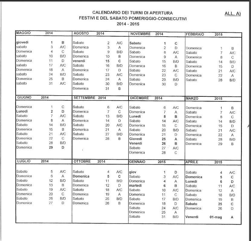 calendario carburante