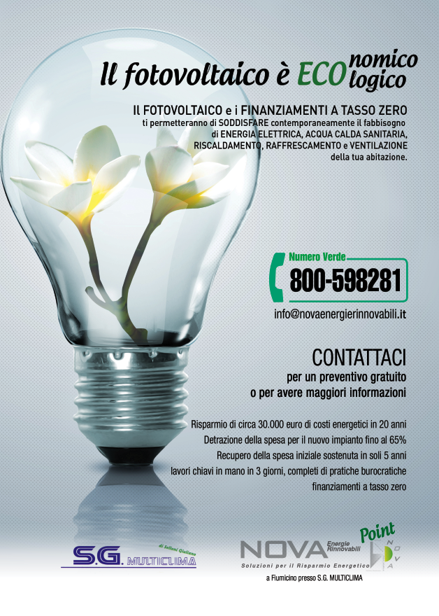 pubblicità Nova Energie