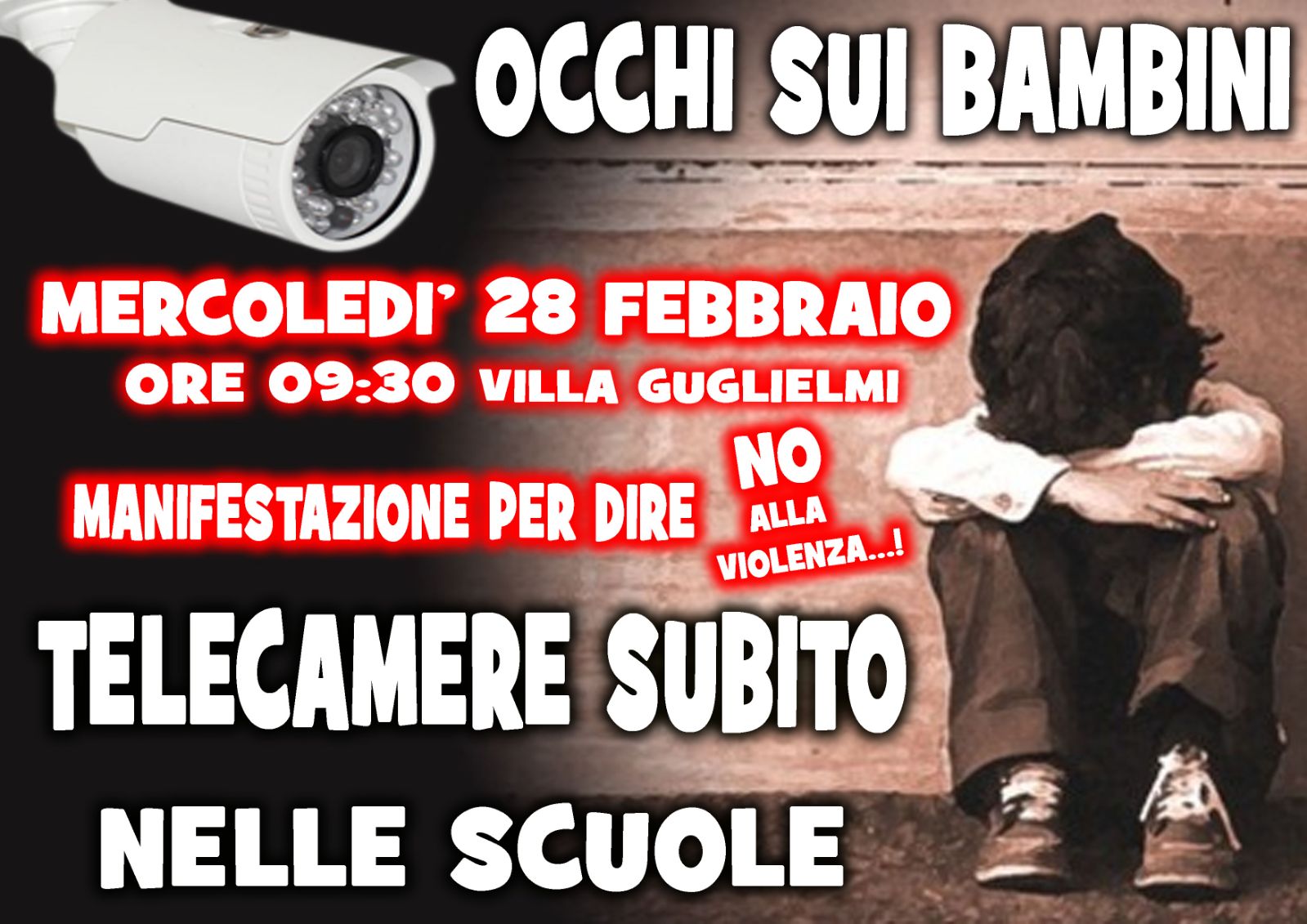 telecamere scuola manifestazione